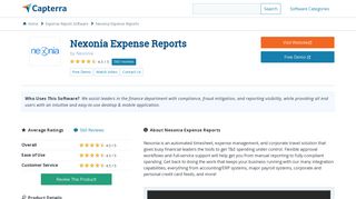 Nexonia Expense Reports Reviews and Pricing - 2019 - Capterra