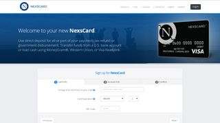 Setup your online account now. - NexsCard
