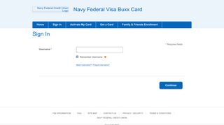 Navy Federal Visa Buxx Card - Sign In - visaprepaidprocessing.com