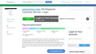 Access ngmservice.com. NG Magazine Customer Service - Login