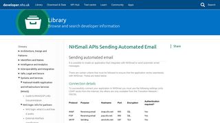 NHSmail APIs Sending Automated Email - NHS Developer Network