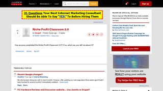 Niche Profit Classroom 2.0 | Warrior Forum - The #1 Digital ...