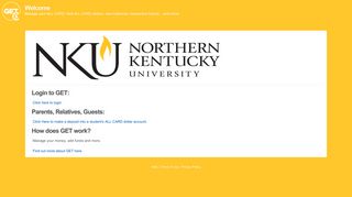 GET - Login - Northern Kentucky University - Cbord