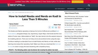 How to Install Noobs and Nerds on Kodi in Less Than 5 Min - Best VPN