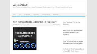 How To Install Noobs and Nerds Kodi Repository | WirelesSHack
