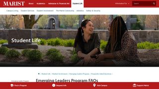 Emerging Leaders Program | FAQs - Marist College