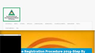 NTS Online Registration Procedure 2019-Step By Step Guidance