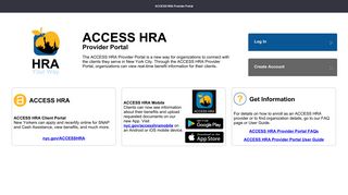 Provider Portal Page - access hra - NYC.gov