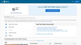 New York Public Library: Login, Bill Pay, Customer Service and Care ...
