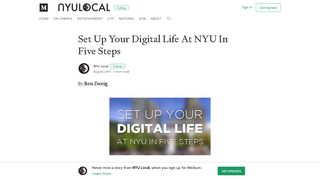 Set Up Your Digital Life At NYU In Five Steps – NYU Local