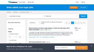 Www odesk com login Jobs, Employment | Freelancer