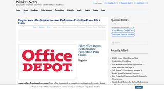Register www.officedepotservices.com Performance Protection Plan ...
