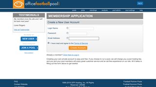 Join Website - Office Football Pool Hosting :: Pro and College Football ...