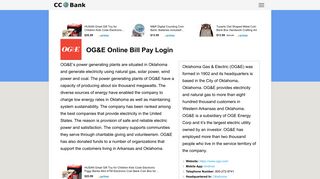 OG&E Online Bill Pay Login - CC Bank