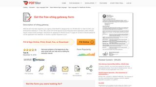 Ohleg Gateway - Fill Online, Printable, Fillable, Blank | PDFfiller
