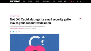 Not OK, Cupid: dating site email security gaffe leaves your account ...