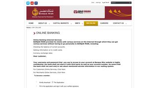 Online Banking - Banque Misr