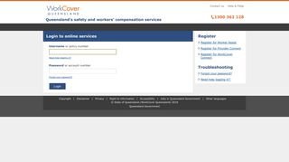 Login to WorkCover online services - WorkSafe QLD