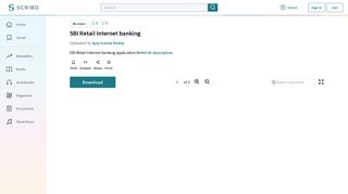 SBI Retail Internet banking | Online Banking | Password - Scribd
