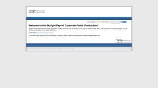 the Skylight Payroll Corporate - Skylight :: Please Login