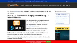 How To Get Kodi Subtitles Using OpenSubtitles.org - TroyPoint