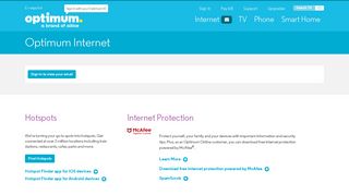 Internet Services and Features | Optimum
