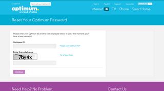 Reset Your Optimum Password | Optimum