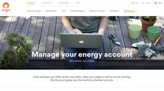 My Account Support & Contact - Origin Energy