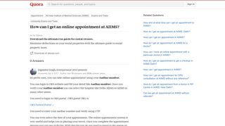 How to get an online appointment at AIIMS - Quora