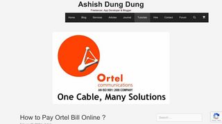 Tutorial: How to Pay your Ortel Bill Online - By Ashish Dung Dung
