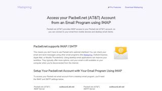 How to access your Pacbell.net (AT&T) email account using IMAP