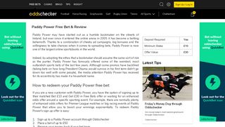 Paddy Power Free Bet & Review | Oddschecker