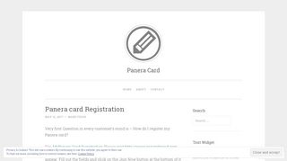 Panera card Registration – Panera Card