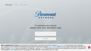 Paramount Network | Device Activation