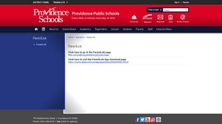 ParentLink / ParentLink - Providence Public Schools