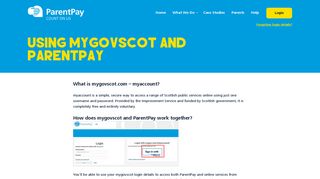 Using mygovscot and ParentPay - ParentPay