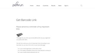 Get Barcode Link - Parkrun