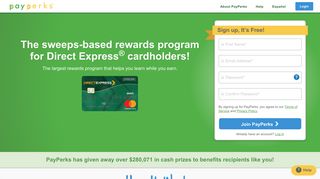 Home | Learn about your card • Earn points worth chances ... - PayPerks