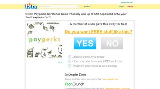 Free: Payperks Scratcher Code Possibly win up to $50 deposited onto ...