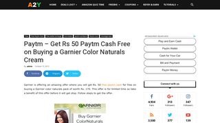 Paytm - Get Rs 50 Paytm Cash Free on Buying a Garnier Color ...