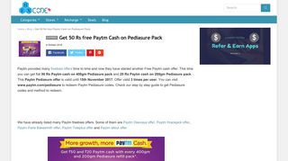 Paytm PEDIASURE OFFER - Get 50 Rs Free Paytm Cash - HexCode