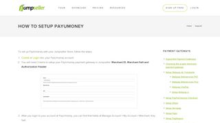 Setting up PayUmoney - Jumpseller