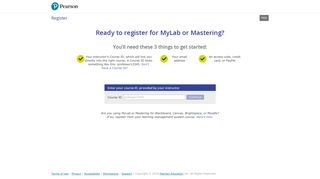 Pearson MyLab & Mastering: Register