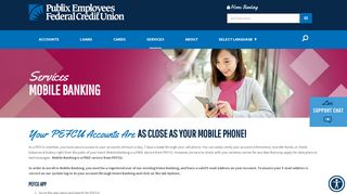 Mobile Banking | Publix Employees Federal Credit Union