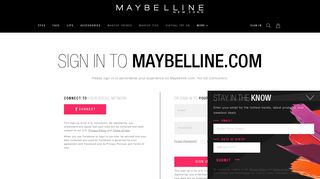 Sign In To Personalize Your Experience at Maybelline.