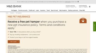 M&S Pet Insurance | Get A Pet Insurance Quote | M&S Bank