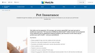 Pet Insurance at Work | MetLife