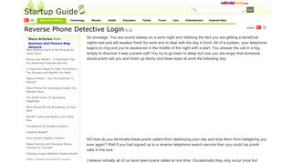 Reverse Phone Detective Login - Streetdirectory.com