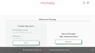 Moonpig - Sign in