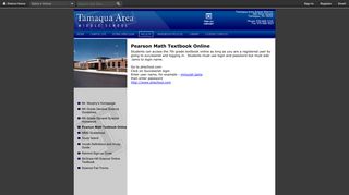 Pearson Math Textbook Online - Tamaqua Area School District